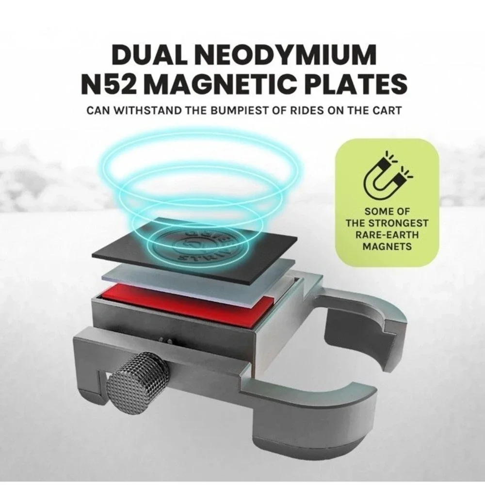 Stripebird Magnetic Golf‎ Cart Phone Holder Graphite Slim Smartphone Mount